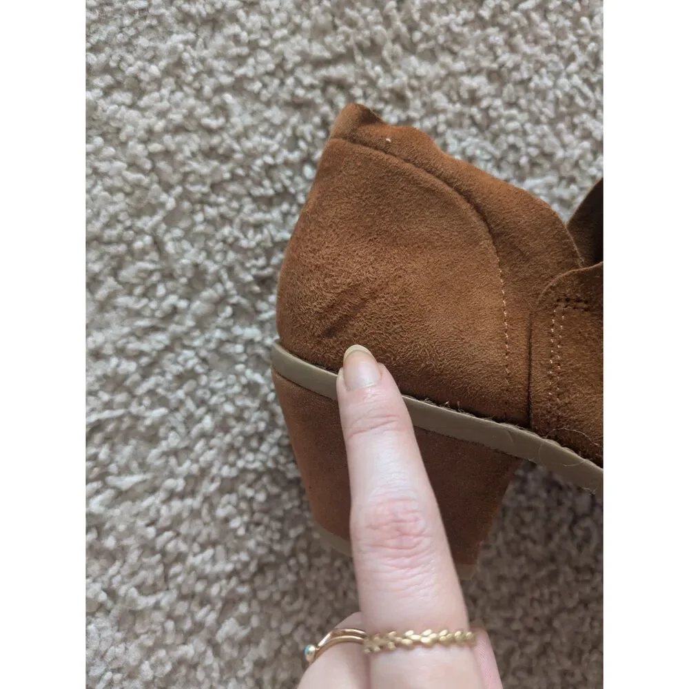 Kelsi Dagger Brooklyn Kenmare Suede Gold Tan Booties Sz 8.5